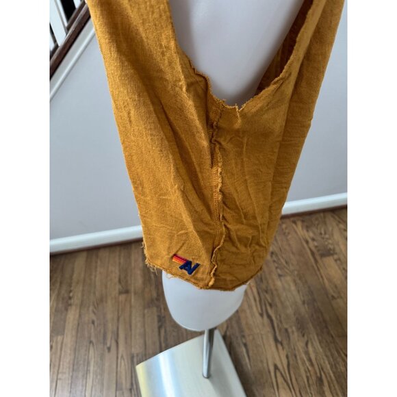 [Aviator Nation] Mustard Rainbow Muscle Tee - Picture 2 of 3